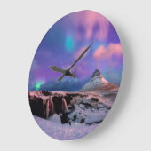 Ice & Snow | Northern Lights,  Kirkjufell Mountain Grote Klok (Hoek)