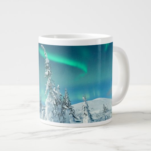 Ice & Snow | Northern Lights, Lapland, Finland Grote Koffiekop (Voorkant rechts)