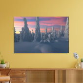 Ice & Snow | Snow Covered Trees, Lapland, Finland Canvas Afdruk (Insitu (Woonkamer))