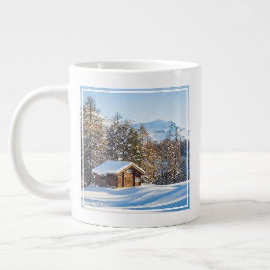 Ice & Snow | Winter Log Cabin Swiss Alps Grote Koffiekop (Links)