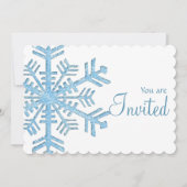 Ice Snowflake Winter Dinner Party Uitnodiging 2 (Voorkant)