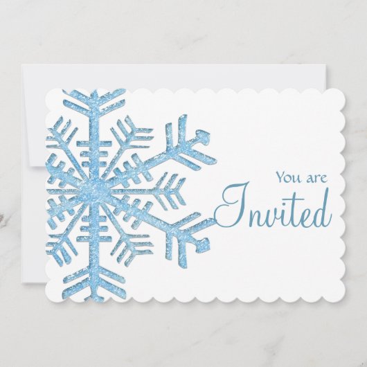 Ice Snowflake Winter Dinner Party Uitnodiging 2 (Voorkant)