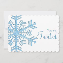 Ice Snowflake Winter Dinner Party Uitnodiging 2