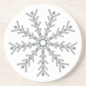 Ice Snowflake Zandsteen Onderzetter (Voorkant)