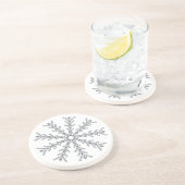 Ice Snowflake Zandsteen Onderzetter (Zijkant)