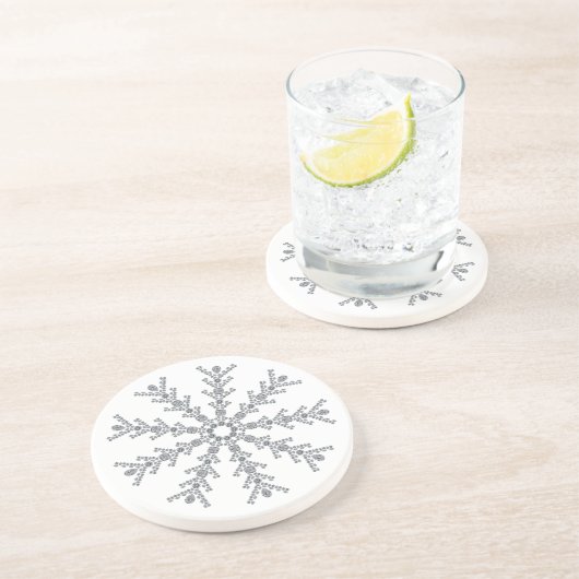 Ice Snowflake Zandsteen Onderzetter (Zijkant)