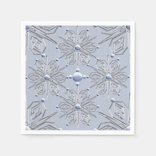 Ice Snowflakes Kerstmis Servet (Voorkant)
