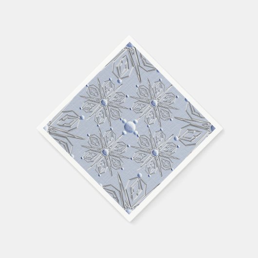Ice Snowflakes Kerstmis Servet (Hoek)