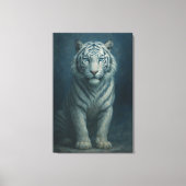 Ice Spirit White Tiger – Mystic Guardian of Calm P Canvas Afdruk (Voorkant)