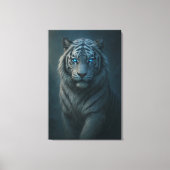 Ice Spirit White Tiger – Mystic Guardian of Calm P Canvas Afdruk (Voorkant)