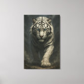 Ice Spirit White Tiger – Mystic Guardian of Calm P Canvas Afdruk (Voorkant)