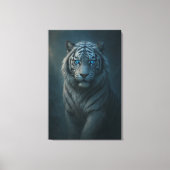 Ice Spirit White Tiger – Mystic Guardian of Calm P Canvas Afdruk (Voorkant)