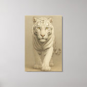 Ice Spirit White Tiger – Mystic Guardian of Calm P Canvas Afdruk (Voorkant)