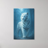 Ice Spirit White Tiger – Mystic Guardian of Calm P Canvas Afdruk (Voorkant)