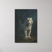 Ice Spirit White Tiger – Mystic Guardian of Calm P Canvas Afdruk (Voorkant)