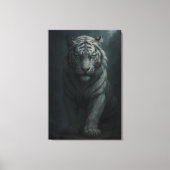 Ice Spirit White Tiger – Mystic Guardian of Calm P Canvas Afdruk (Voorkant)