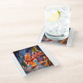 Ice stakes fun glazen onderzetter (Schuin)