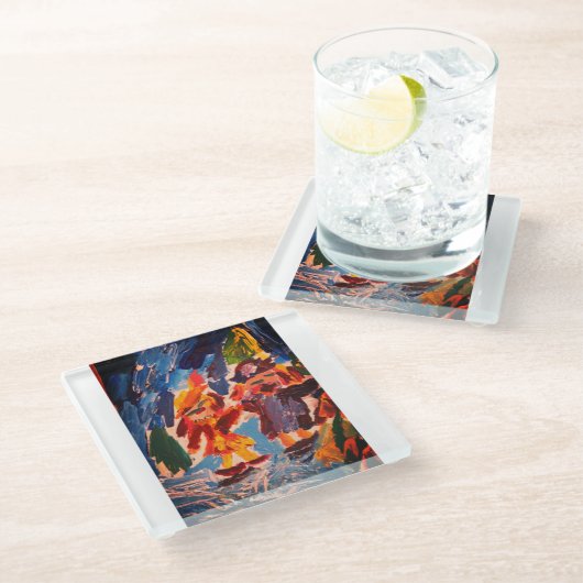 Ice stakes fun glazen onderzetter (Schuin)