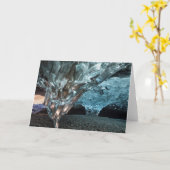 Ice Stalactite in een ijskolf Kaart (Gele Bloem)