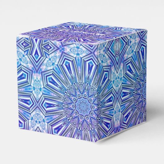 Ice Star Kaleidoscope Pattern Cube Favor Box Bedankdoosjes (Voorkant Zijde)