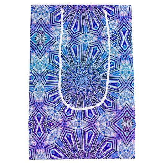 Ice Star Kaleidoscope Pattern Gift Bag Medium Cadeauzakje (Achterkant)