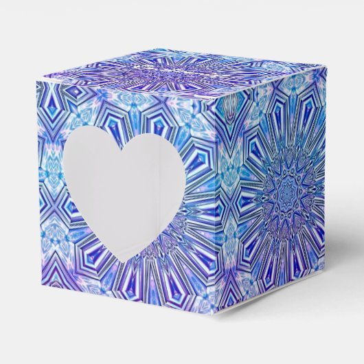Ice Star Kaleidoscope Pattern Heart Favor Box Bedankdoosjes (Voorkant Zijde)