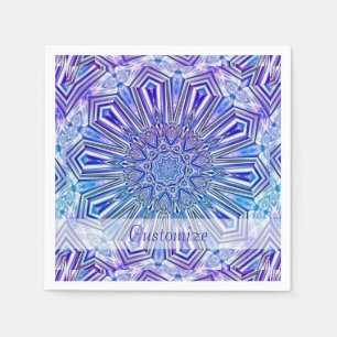 Ice Star Kaleidoscope Pattern Napkins 2 Servetten