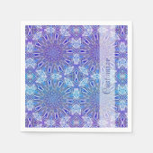 Ice Star Kaleidoscope Pattern Napkins Servet (Voorkant)