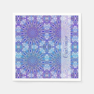 Ice Star Kaleidoscope Pattern Napkins Servet