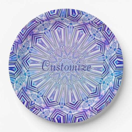 Ice Star Kaleidoscope Pattern Paper Bord 2 (Voorkant)