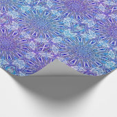 Ice Star Kaleidoscope Pattern Wrapping Paper Cadeaupapier (Hoek)