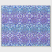 Ice Star Kaleidoscope Pattern Wrapping Paper Cadeaupapier (Vlak)