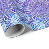 Ice Star Kaleidoscope Pattern Wrapping Paper Cadeaupapier (Rol Hoek)