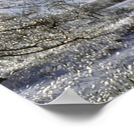 Ice Storm graast een bos Poster (Hoek)