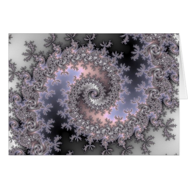 Ice Swirl - Fractal Kaart (Voorkant Horizontaal)