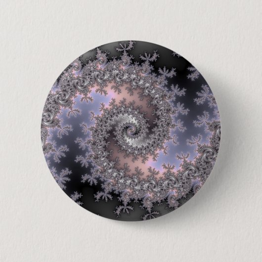 Ice Swirl - Fractal Ronde Button 5,7 Cm (Voorkant)