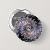 Ice Swirl - Fractal Ronde Button 5,7 Cm (Voorkant /achterkant)