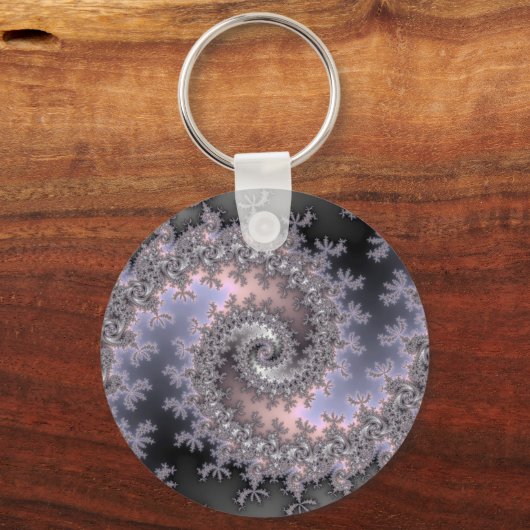 Ice Swirl - Fractal Sleutelhanger (Voorkant)