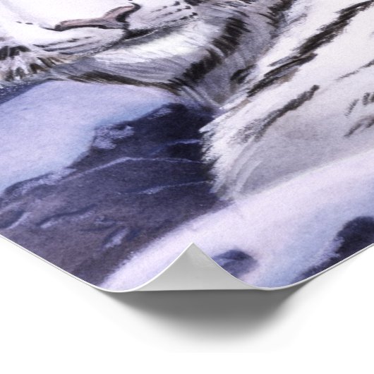 Ice Tigers afdrukken Poster (Hoek)