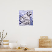 Ice Tigers afdrukken Poster (Keuken)