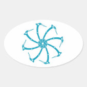 Ice Tool-spindle Ovale Sticker (Voorkant)
