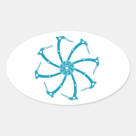 Ice Tool-spindle Ovale Sticker (Voorkant)