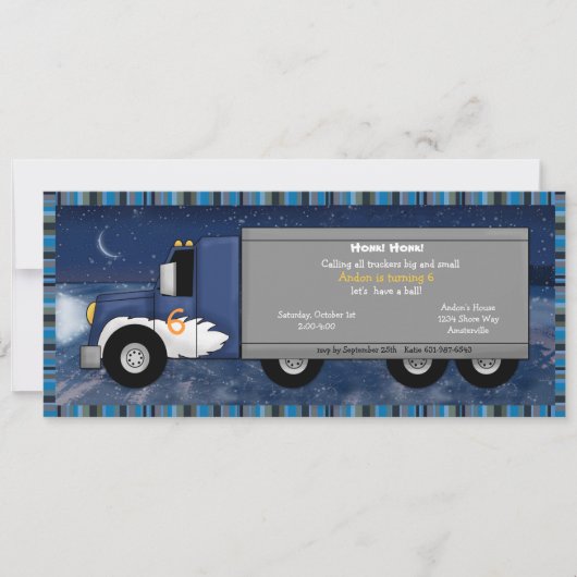 Ice Trucker Invitation Kaart (Voorkant)