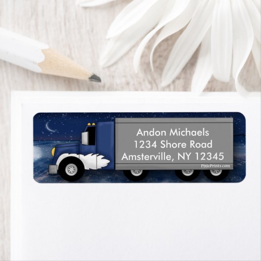 Ice Trucker retouradreslabel Etiket (Insitu)