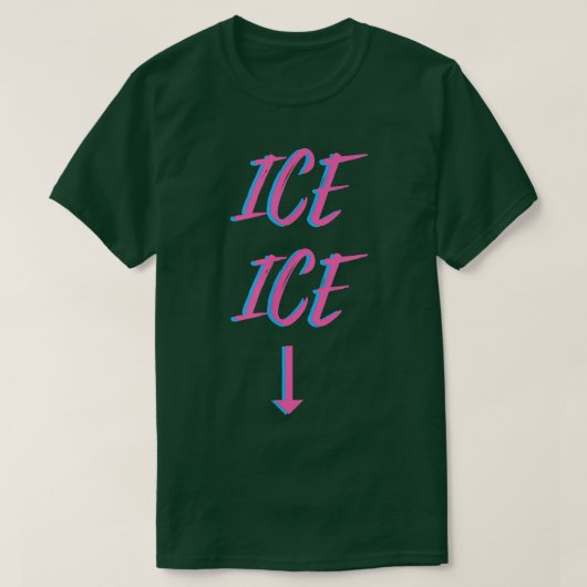 Ice Twice Baby Zwangerschap Aankondiging T-shirt (Design voorkant)