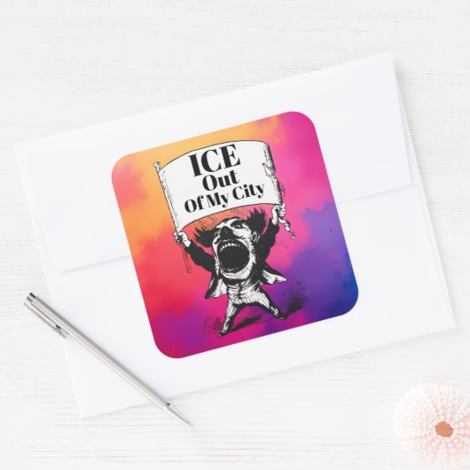 ICE Uit Mijn Stad Sticker (Envelop)