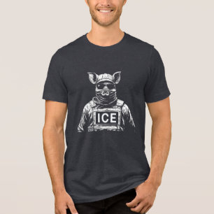 ICE Varkenscosplay – Angst in Uniform - Anti ICE Tri-Blend Shirt