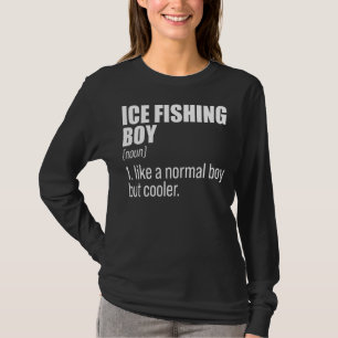 Ice Vissen Boy Noun Definition Ice Fisher Vist T-shirt