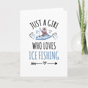 Ice Vissen Girl   Ice Fisherman Ice Vissen vrouwen Kaart