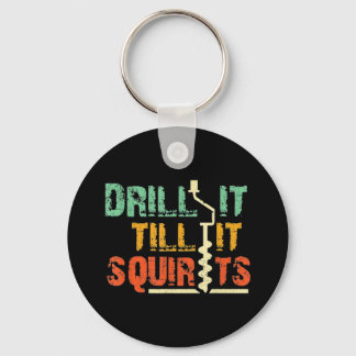 Ice Vissen Hand Auger Fish Sleutelhanger